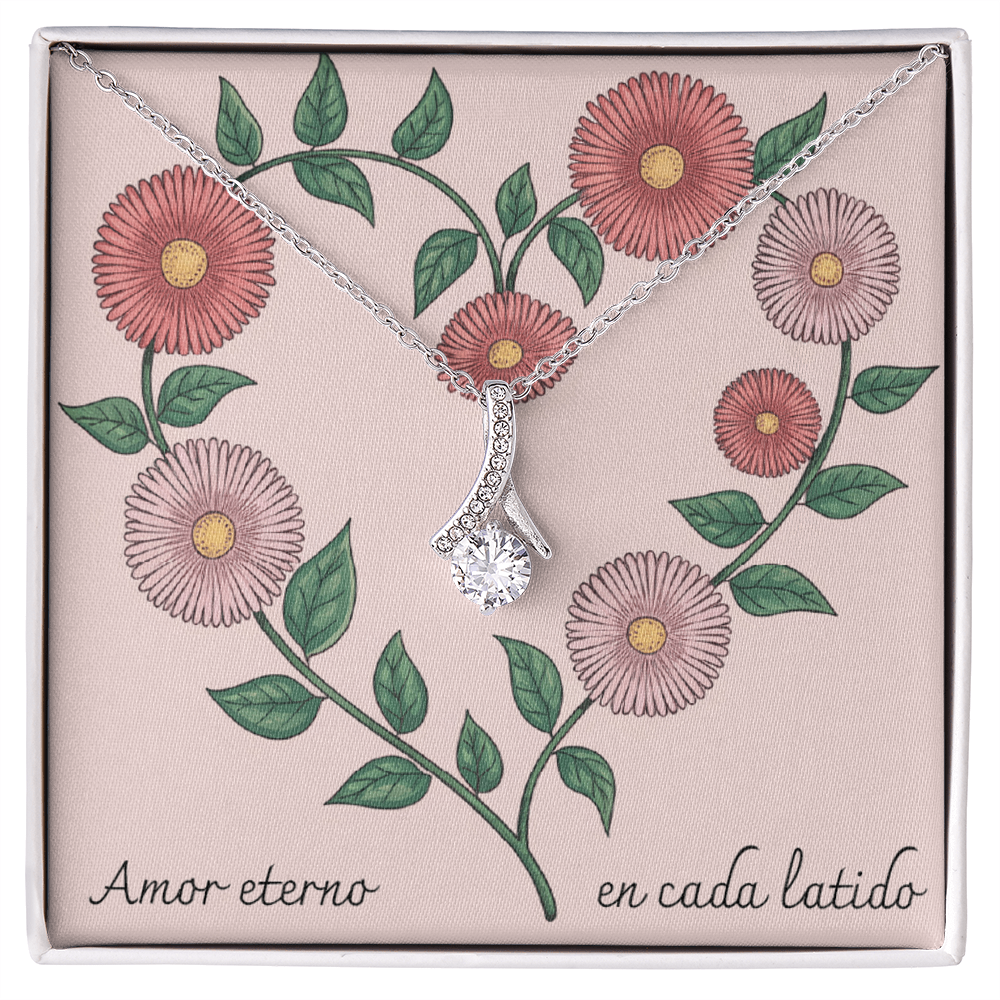 Amor Eterno en Cada Latido- Belleza seductora- Corazón floral rosa 