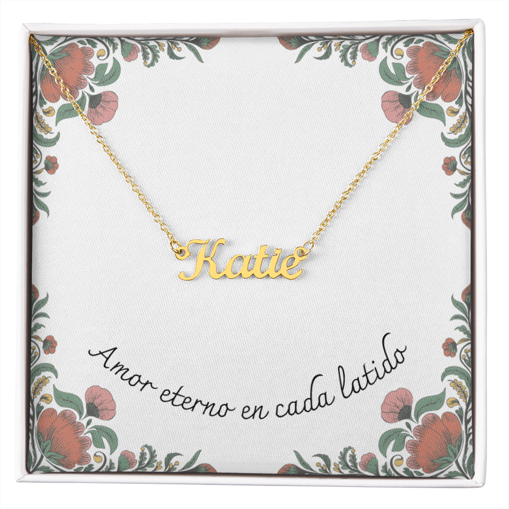 Amor Eterno en Cado Latido- Nombre- Floral Pequeño 