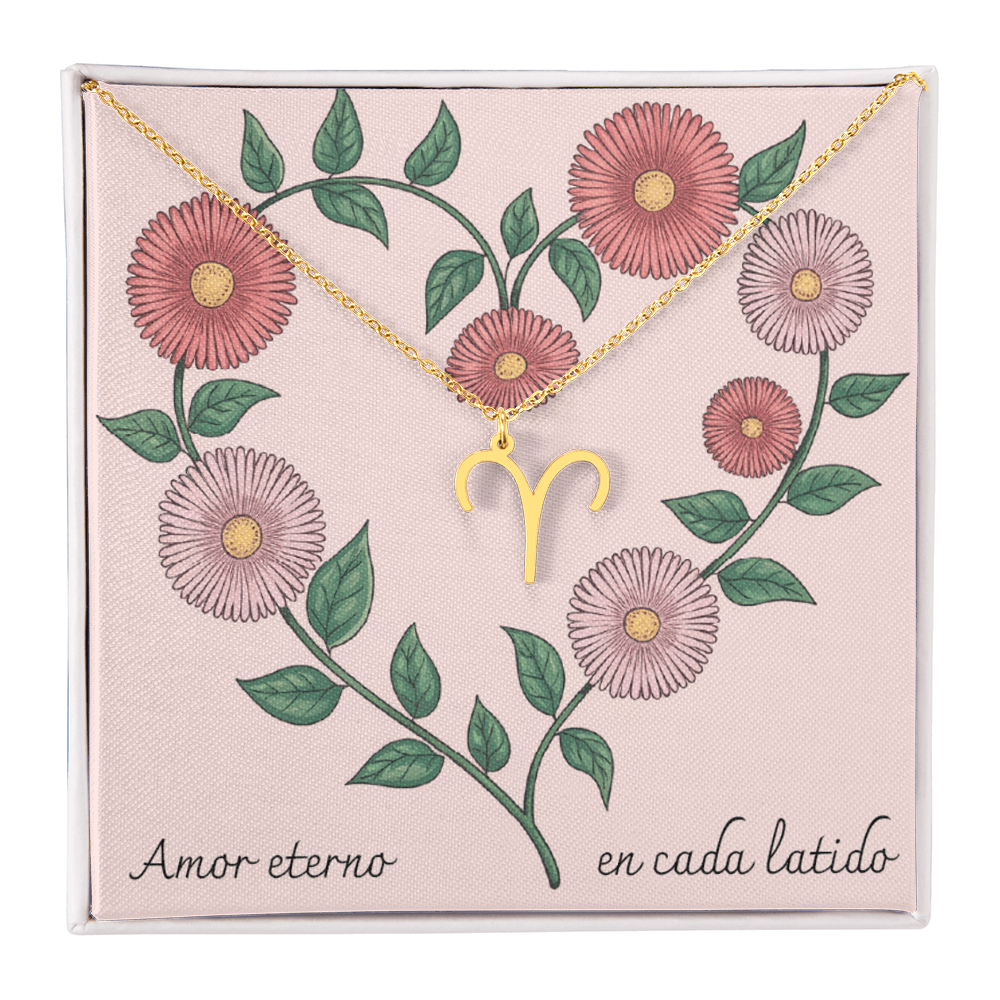 Amor Eterno en Cada Latido- Zodiac- Pink Floral Heart